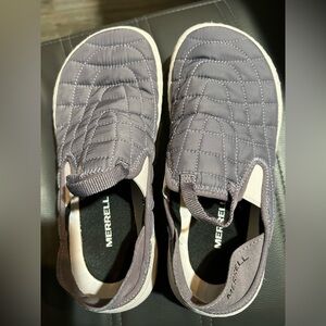 Merrell Hut Moc Loafer Slip On Shoes Women's Size 7 Gray Quilted Comfort